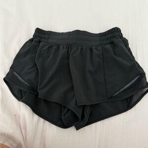 Black LULULEMON hotty hot shorts Great